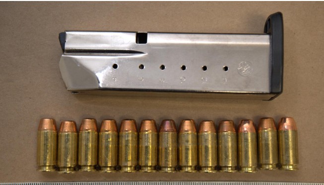Seized ammunition as part of a firearm investigation.