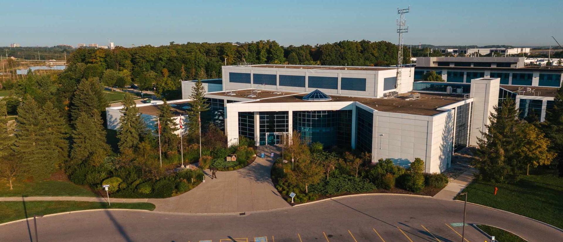 Aerial of police headquarters
