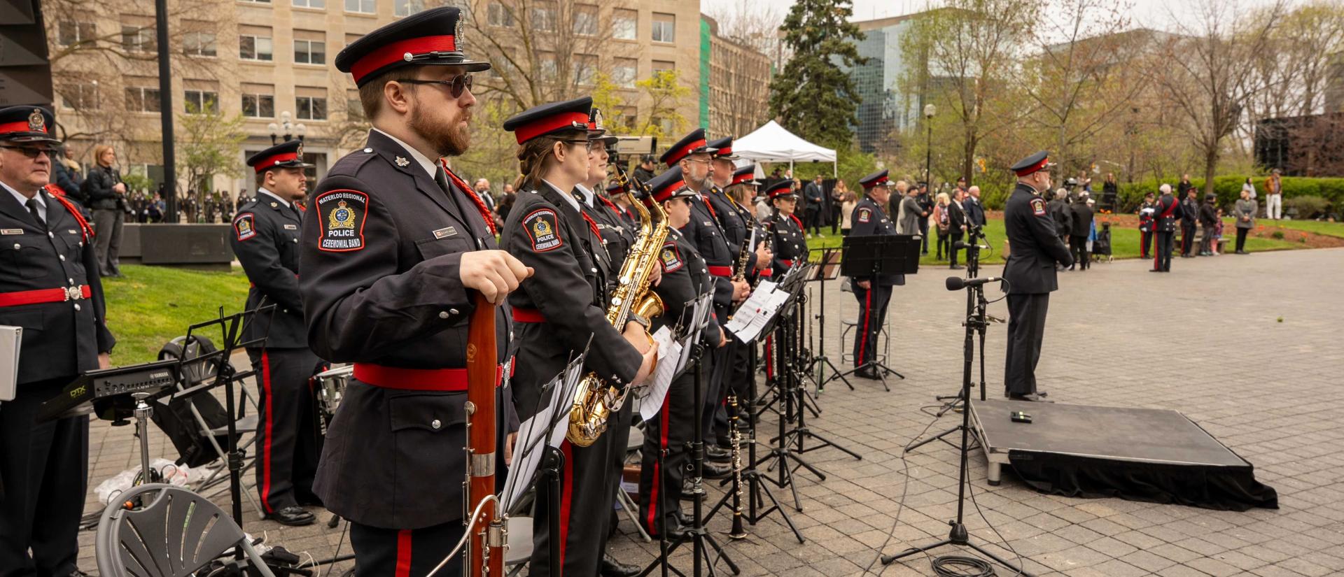 Band at a performance
