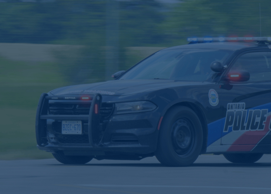 Police Cruiser on Driving Track