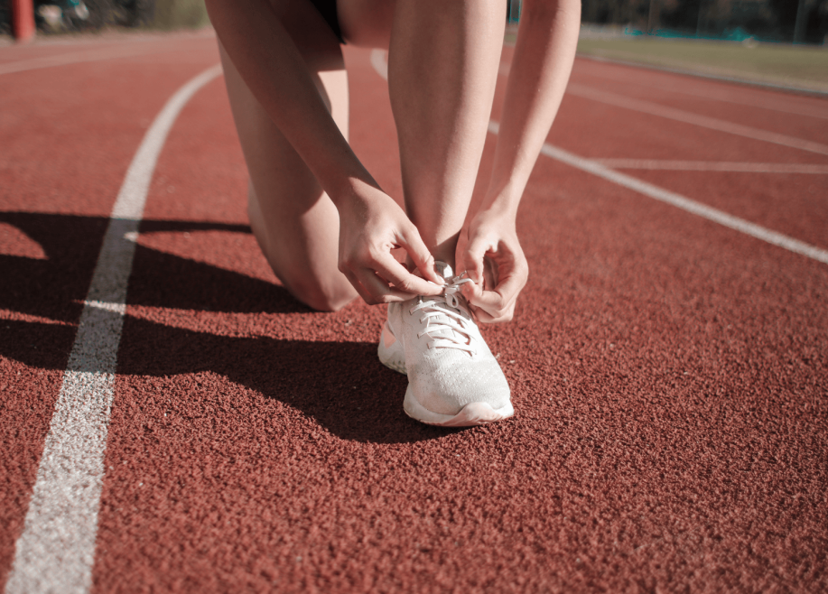 running on track